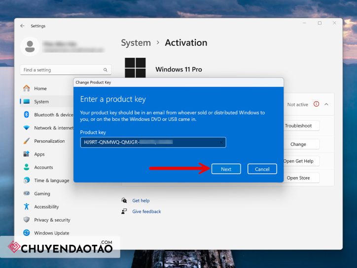Hướng dẫn chi tiết cách active Windows 11 bằng Key bản quyền