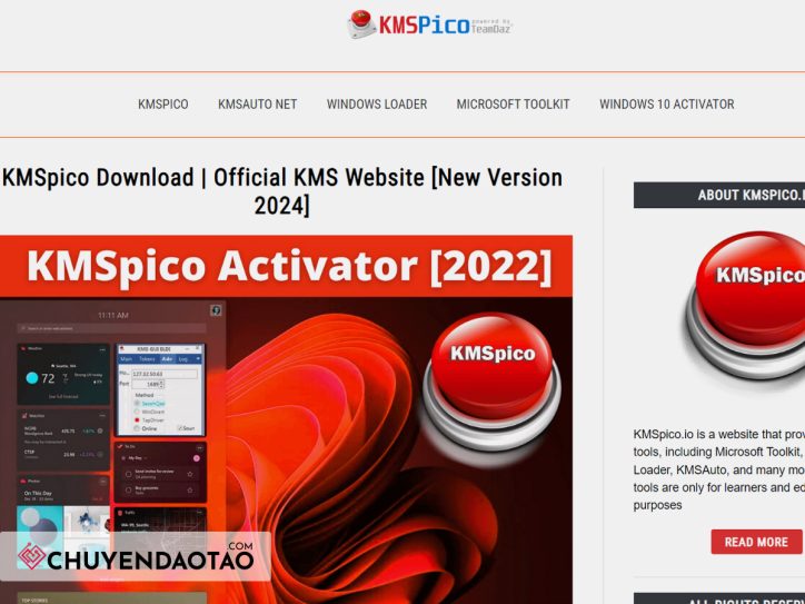Các phiên bản KMSpico phổ biến